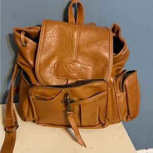 Brown Leather Backpack